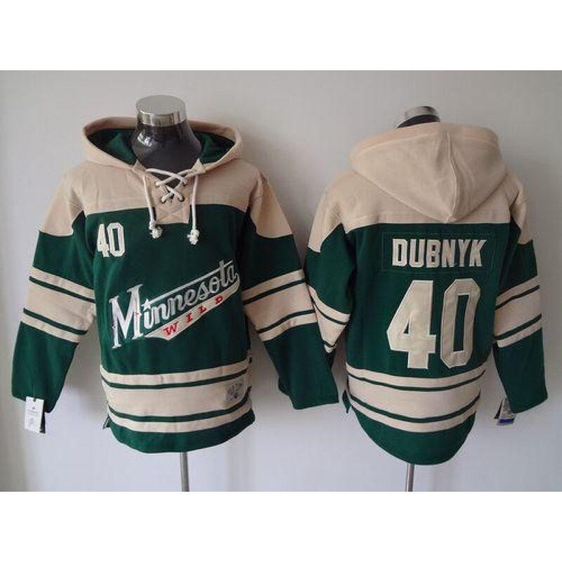 68619a559d2a9_1 Wild #40 Devan Dubnyk Green Sawyer Hooded Sweatshirt Stitched NHL Jersey