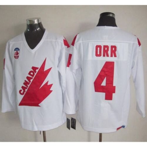 68619aa5ec578_1 Olympic 1991 CA. #4 Bobby Orr White CCM Throwback Stitched NHL Jersey