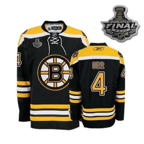 68619b1ca2b8e_1 Bruins 2011 Stanley Cup Finals Patch #4 Bobby Orr Black Stitched Youth NHL Jersey
