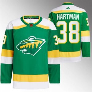 68619b3d2e7bb_1 Men's Minnesota Wild #38 Ryan Hartman Green 2022-23 Reverse Retro Stitched Jersey