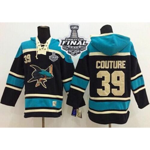 68619b749ad39_1 Sharks #39 Logan Couture Black Sawyer Hooded Sweatshirt 2016 Stanley Cup Final Patch Stitched NHL Jersey