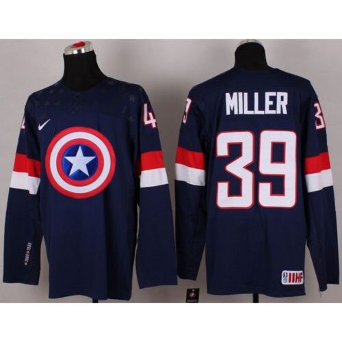68619b81124b7_1 Olympic Team USA #39 Ryan Miller Navy Blue Captain America Fashion Stitched NHL Jersey