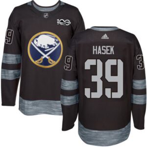 68619b9f3bfca_1 Sabres #39 Dominik Hasek Black 1917-2017 100th Anniversary Stitched NHL Jersey
