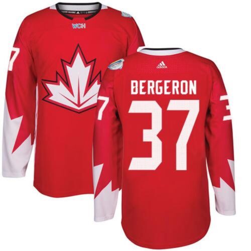 68619bb4ca27e_1 Team CA. #37 Patrice Bergeron Red 2016 World Cup Stitched NHL Jersey