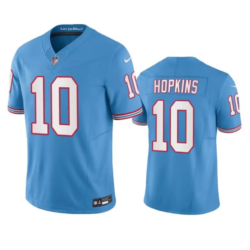 68619bd7aec3b_1 Men's Tennessee Titans #10 DeAndre Hopkins Light Blue 2023 F.U.S.E. Vapor Limited Throwback Stitched Football Jersey