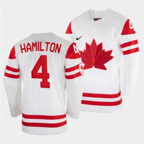 68619be05ca02_1 Men's Canada Hockey #4 Dougie Hamilton 2022 Beijing Winter Olympic White Stitched Jersey