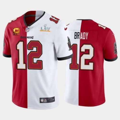 68619c0d584e4_1 Men's Tampa Bay Buccaneers #12 Tom Brady Tom Brady Super Bowl LV Champions Split Captain Patch Vapor Untouchable Limited Stitched Jersey