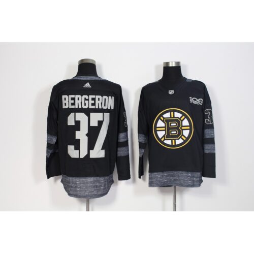 68619c63c4843_1 Men's Boston Bruins #37 Patrice Bergeron Black 1917-2017 100th Anniversary Stitched NHL Jersey