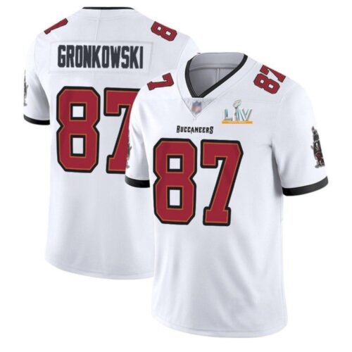 68619ca7306be_1 Men's Tampa Bay Buccaneers #87 Rob Gronkowski White 2021 Super Bowl LV Limited Stitched Jersey