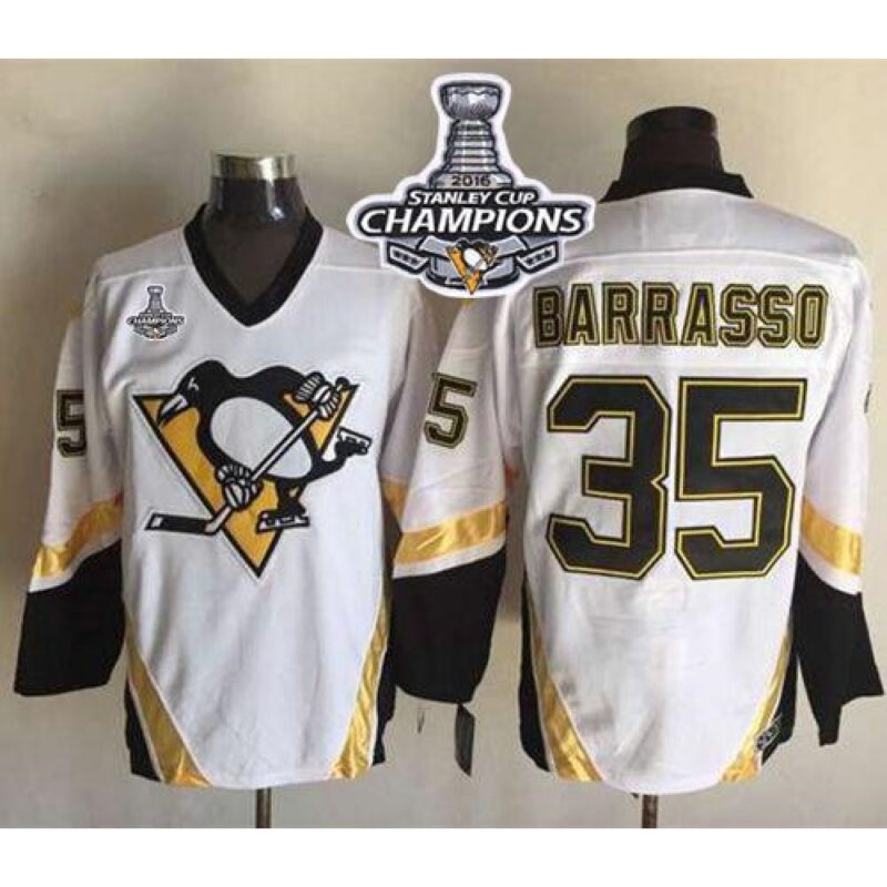 68619caf5313c_1 Penguins #35 Tom Barrasso White CCM Throwback 2016 Stanley Cup Champions Stitched NHL Jersey