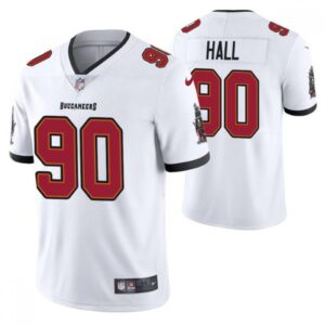 68619cb13f1c9_1 Men's Tampa Bay Buccaneers #90 Logan Hall White Vapor Untouchable Limited Stitched Jersey