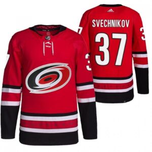 68619cd743da9_1 Men's Carolina Hurricanes #37 Andrei Svechnikov Red Stitched Jersey