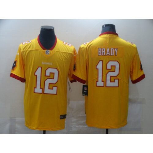 68619ce2621fa_1 Men's Tampa Bay Buccaneers #12 Tom Brady Yellow Limited Stitched Jersey