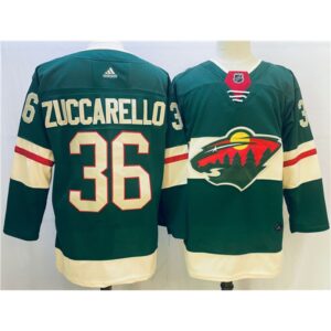 68619ce663a8a_1 Men's Minnesota Wild #36 Mats Zuccarello Green Stitched Jersey