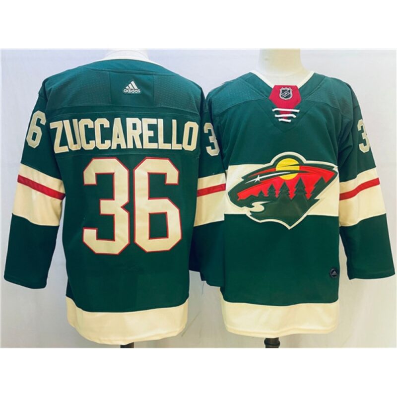 68619ce663a8a_1 Men's Minnesota Wild #36 Mats Zuccarello Green Stitched Jersey