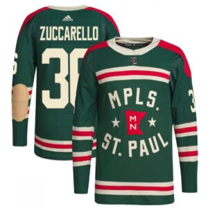 68619ce990408_1 Men's Minnesota Wild #36 Mats Zuccarello 2022 Green Winter Classic Stitched Jersey