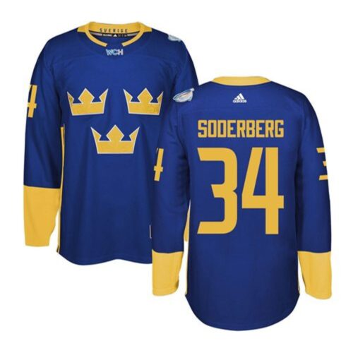 68619d0c45fd4_1 Team Sweden #34 Carl Soderberg Blue 2016 World Cup Stitched NHL Jersey