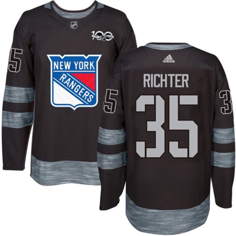68619d2ad4e26_1 Rangers #35 Mike Richter Black 1917-2017 100th Anniversary Stitched NHL Jersey