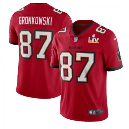 68619d2cecc6e_1 Men's Tampa Bay Buccaneers #87 Rob Gronkowski Red 2021 Super Bowl LV Limited Stitched Jersey