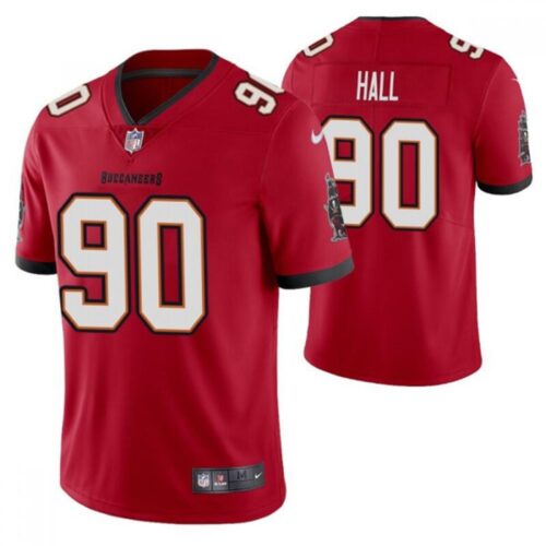68619d389ae78_1 Men's Tampa Bay Buccaneers #90 Logan Hall Red Vapor Untouchable Limited Stitched Jersey