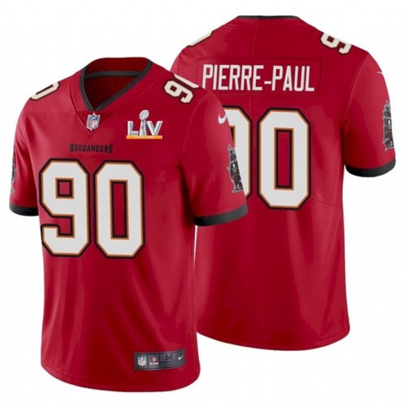 68619d3b83378_1 Men's Tampa Bay Buccaneers #90 Jason Pierre-Paul Red 2021 Super Bowl LV Limited Stitched Jersey