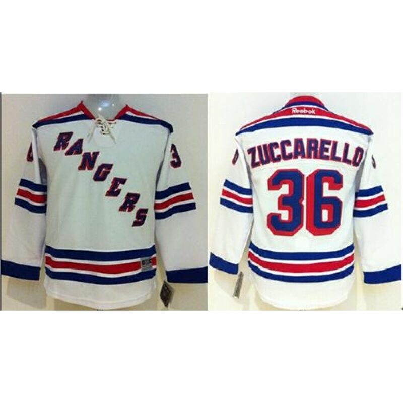 68619d3c9061b_1 Rangers #36 Mats Zuccarello White Stitched Youth NHL Jersey