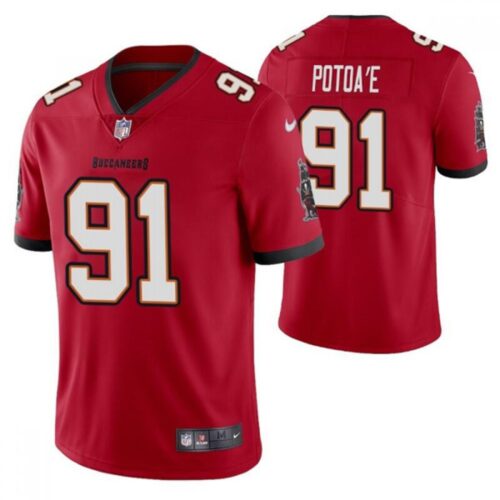 68619d3e6f0f6_1 Men's Tampa Bay Buccaneers #91 Benning Potoa'e Red Vapor Untouchable Limited Stitched Jersey