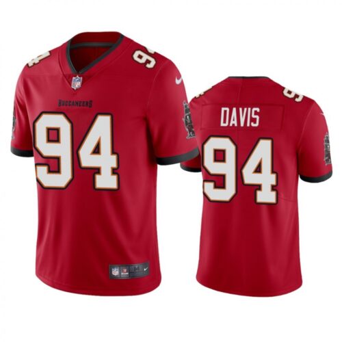 68619d50309fa_1 Men's Tampa Bay Buccaneers #94 Khalil Davis New Red Vapor Untouchable Limited Stitched Jersey