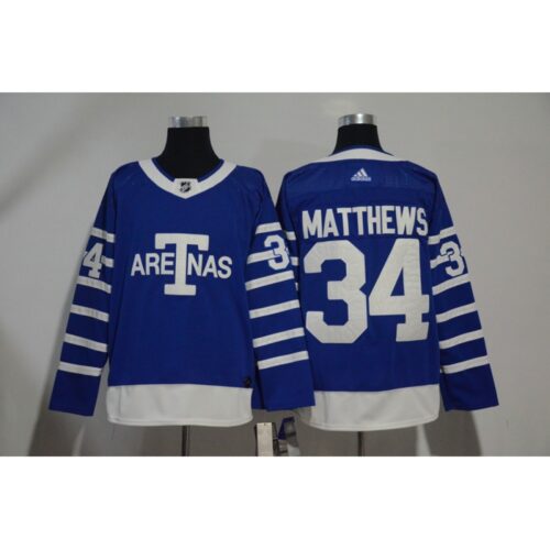 68619d6cdb49d_1 Men's Toronto Maple Leafs #34 Auston Matthews Blue 1918 Arenas Throwback Stitched NHL Jersey