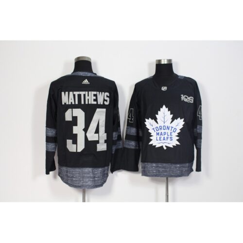 68619d7654624_1 Men's Toronto Maple Leafs #34 Auston Matthews Black 1917-2017 100th Anniversary Stitched NHL Jersey