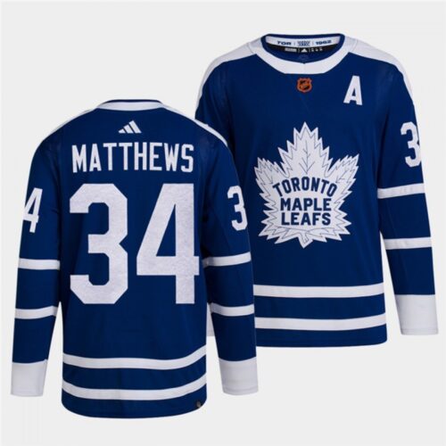 68619d889634f_1 Men's Toronto Maple Leafs #34 Auston Matthews Blue 2022-23 Reverse Retro Stitched Jersey