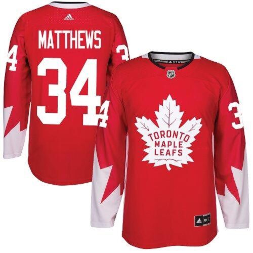 68619d985a1ab_1 Men's Toronto Maple Leafs #34 Auston Matthews Red Canada Stitched NHL Jersey