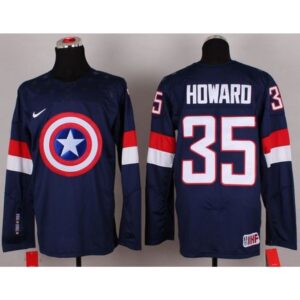 68619ddb75514_1 Olympic Team USA #35 Jimmy Howard Navy Blue Captain America Fashion Stitched NHL Jersey