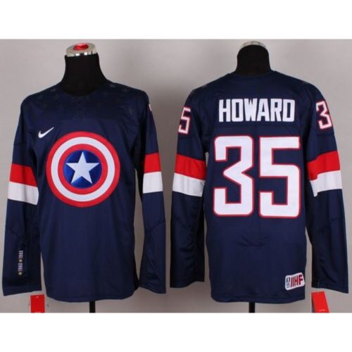 68619ddb75514_1 Olympic Team USA #35 Jimmy Howard Navy Blue Captain America Fashion Stitched NHL Jersey
