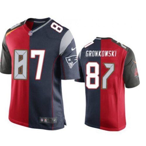 68619e021d4ef_1 Men's Tampa Bay Buccaneers #87 Rob Gronkowski Red Navy Super Bowl Split GOAT Stitched Jersey