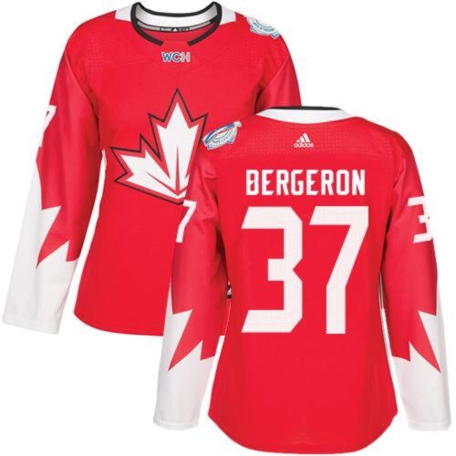68619e14a930d_1 Team Canada #37 Patrice Bergeron Red 2016 World Cup Women's Stitched NHL Jersey
