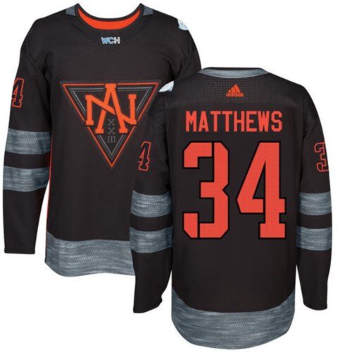 68619e1d06456_1 Team North America #34 Auston Matthews Black 2016 World Cup Stitched NHL Jersey