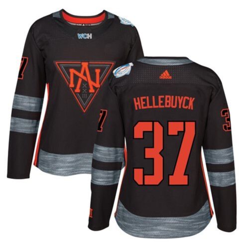 68619e25b644e_1 Team North America #37 Connor Hellebuyck Black 2016 World Cup Women's Stitched NHL Jersey