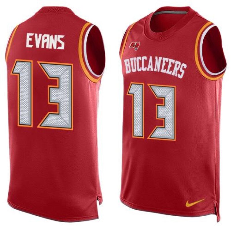 68619e4f61cb7_1 Buccaneers #13 Mike Evans Red Team Color Men's Stitched NFL Limited Tank Top Jersey