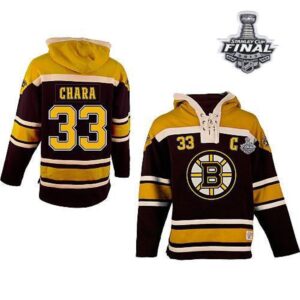 68619e5a8e49b_1 Bruins Stanley Cup Finals Patch #33 Zdeno Chara Black Sawyer Hooded Sweatshirt Stitched NHL Jersey