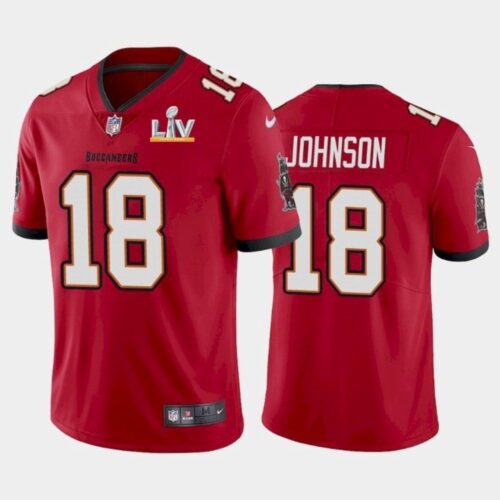 68619e5d9130b_1 Men's Tampa Bay Buccaneers #18 Tyler Johnson Red 2021 Super Bowl LV Limited Stitched Jersey