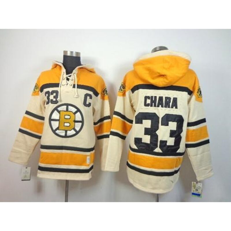 68619e6084291_1 Bruins #33 Zdeno Chara Cream Sawyer Hooded Sweatshirt Stitched NHL Jersey