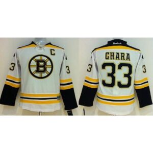 68619ee1d9e9e_1 Bruins #33 Zdeno Chara White Youth Stitched NHL Jersey