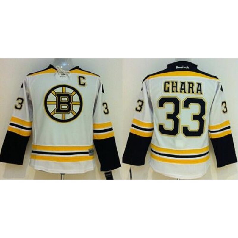 68619ee1d9e9e_1 Bruins #33 Zdeno Chara White Youth Stitched NHL Jersey
