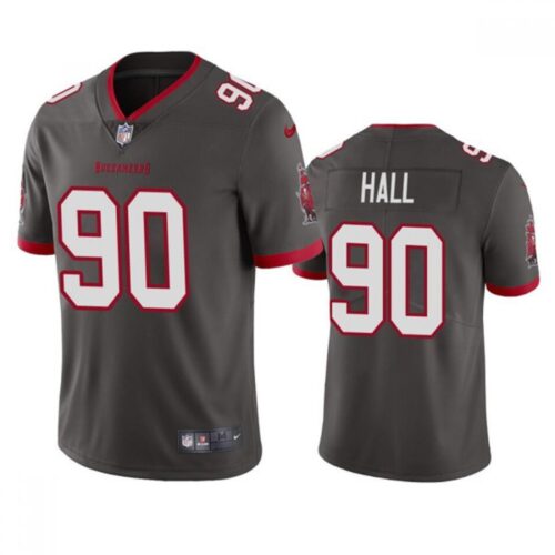 68619f1bc4474_1 Men's Tampa Bay Buccaneers #90 Logan Hall Grey Vapor Untouchable Limited Stitched Jersey