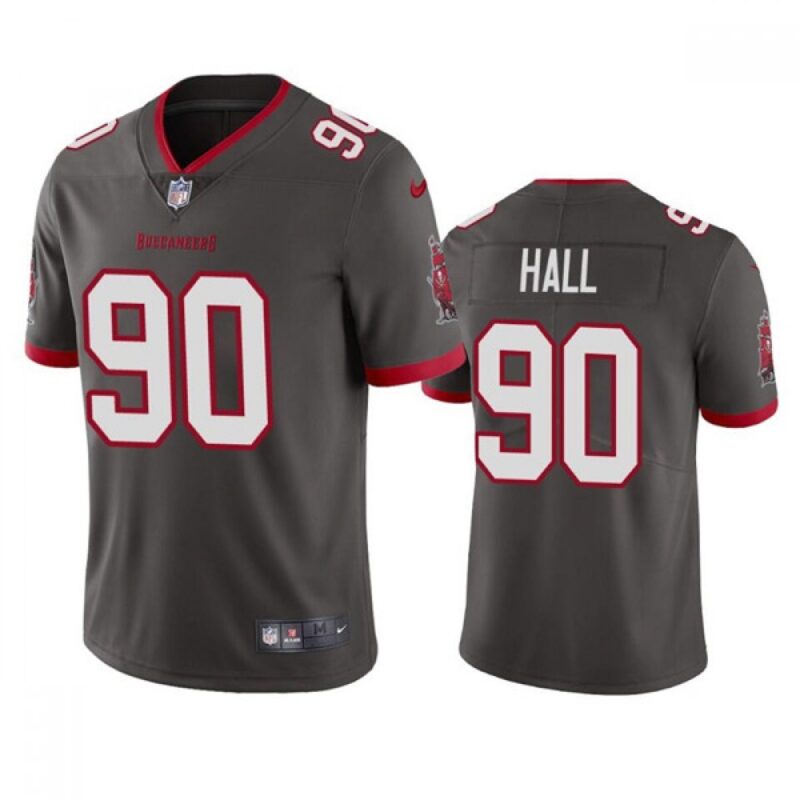 68619f1bc4474_1 Men's Tampa Bay Buccaneers #90 Logan Hall Grey Vapor Untouchable Limited Stitched Jersey