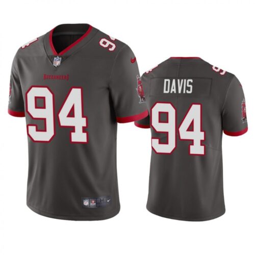 68619f279af5b_1 Men's Tampa Bay Buccaneers #94 Khalil Davis New Grey Vapor Untouchable Limited Stitched Jersey