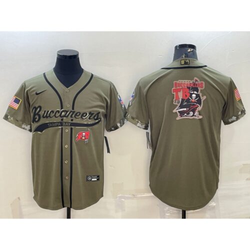 68619f388cd8f_1 Men's Tampa Bay Buccaneers Olive 2022 Salute To Service Team Big Logo Cool Base Stitched Baseball Jersey 001