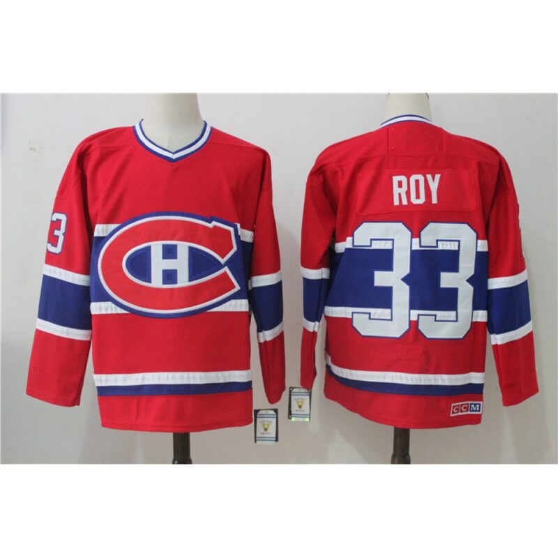 68619f4c25a5d_1 Men's Montreal Canadiens #33 Patrick Roy Red Throwback CCM Stitched NHL Jersey