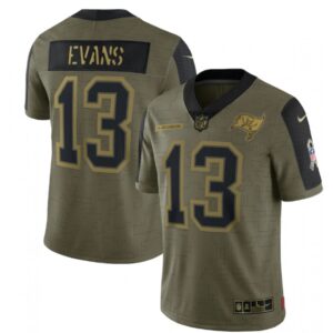 68619f55e9ba4_1 Men's Tampa Bay Buccaneers #13 Mike Evans 2021 Olive Salute To Service Limited Stitched Jersey